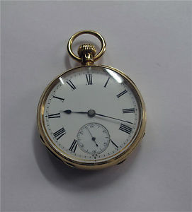 18K Gold English Pocket Watch By Munday London 1907 Sheffield Working 92.7gr