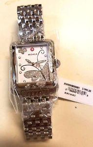 NEW MICHELE EXTREME BUTTERFLY 150 DIAMOND STAINLESS ST WATCH $1995 MW04B01D8915