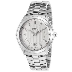 Ebel 9020Q41-163450 Mens Silver Dial Automatic Watch with Stainless Steel Strap