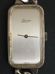 Vintage Quinn wristwatch, German silver watch