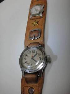 RARE Japanese Seikosha imperial navy watch dual case red anchor mark overhauled