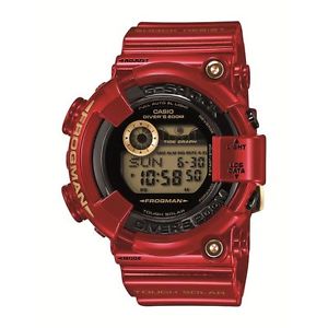 Casio GF8230A-4 Mens Red Dial Lcd Quartz Watch with Resin Strap