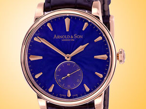 Arnold & Son HMS1 Royal Blue 18K Rose Gold Manual Wind Watch 1LCAP.U02A.C11A