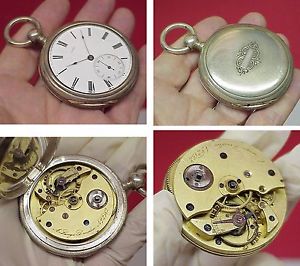 ++ RARE Antique Pocket Watch, Early KW/KS Lange #2562, 19S, 15J