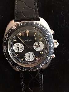 Vintage Men's Concord Swiss Diver's 3 Register Chronograph