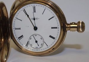 1889 ELGIN Vintage Antique POCKET WATCH Solid 14K Gold Needs Service
