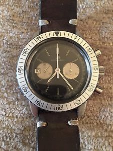 VERY RARE BUCHERER LEMANIA 3872 VINTAGE DIVERS CHRONOGRAPH SUPERB CONDITION