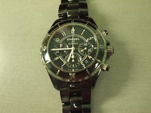 Chanel J12 Chronograph Wrist Watch for Men black ceramic 41 mm
