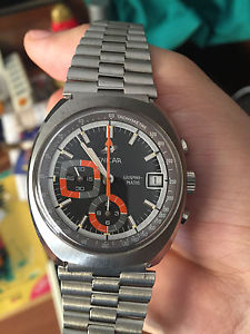 Enicar Grapho-Matic 70s automatic watch NOS chronograph Lemania cal. 1340