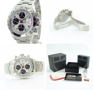 Tudor Chrono Time Ref 79280 White Dial SS Automatic Men's Watch W/Box Excellent+