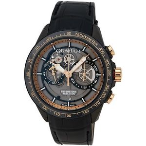 Graham Silverstone RS Skeleton Black and Gold Chronograph Men's Watch 2STAZ.B02A
