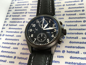 Damasko DC56 Black Pilot Military Watch Chronograph 7750 DLC PVD Aviator DC58