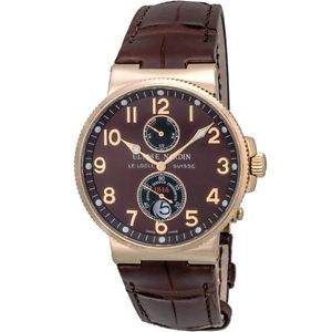 Ulysse Nardin Maxi Marine Chronometer 18K RoseGold Men's Watch 266-66/625