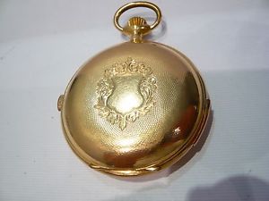 Antique 18K Solid Gold Pocket Watch. Quarter Repeater. Chronograph. Circa 1900