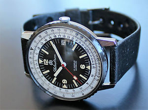 NOS OLLECH & WAJS SELECTRON CALCULATOR WATCH AVIATION ORBITER NAVITIMER COMPUTER