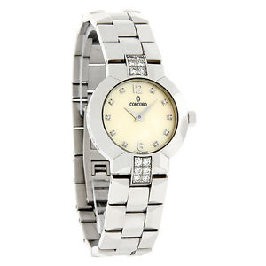 Concord La Scala Diamond Ladies Mop Dial Swiss Quartz Watch 0309662