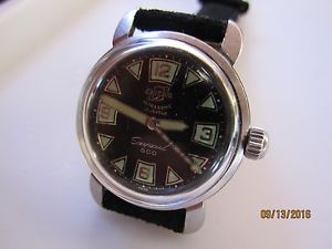 VINTAGE ENICAR SEAPEARL 600 SHERPA DIVE WATCH