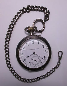 um 1920 - Platine : J. Assmann Glashütte No. 8272 : TU im 0,900 Silber Gehäuse