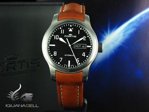 Fortis Aeromaster Steel Automatic Watch, ETA 2836-2N, 42 mm, 655.10.10 L