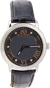 88 Rue du Rhone Women's 87WA130030 Analog Display Swiss Quartz Black Watch
