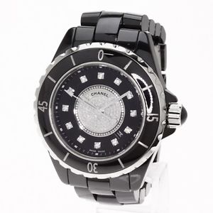 Authentic CHANEL J12 12PDiamond Watches H2122 Stainless Steel/ceramic Women