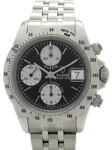 Used[AB] Watch Men TUDOR Chrono time Tiger Prince Date 79280P Self winding M6F