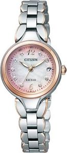 CITIZEN EXCEED Eco-Drive ES8044-61W Woman's watch F/S New with Box