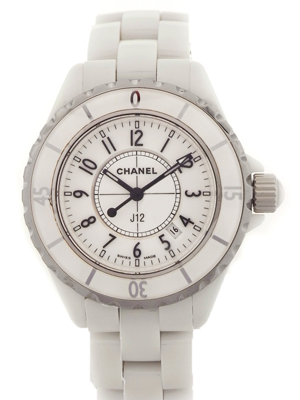 Used[B] Watch Women CHANEL J12 White Ceramic 33mm H0968 Quartz white E3X