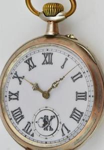 Rare silver Memento Mori Skull automaton pocket watch. Awarded by King Oscar II
