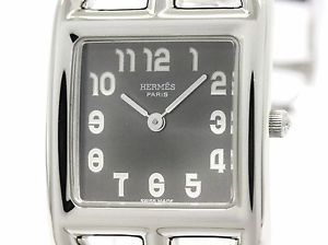Polished HERMES Capecod Double Tour Steel Quartz Ladies Watch CC1.210 (BF103288)