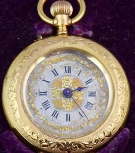 WOW! Imperial Russian 18k gold Robert Maret award fancy dial pocket watch&badge