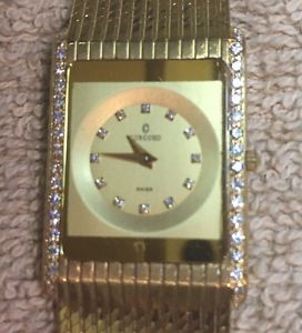 Concord Men's unisex 18k Yellow Gold Delirium Watch w/ Diamond Bezel & Dial