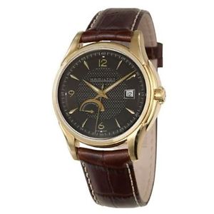 Hamilton H32539595 Mens Black Dial Automatic Watch with Leather Strap