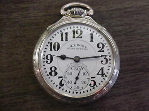 ILLINOIS 163 A BUNN SPECIAL ELINVAR 23J JEWEL 60 HR MODEL #173 CASE POCKET WATCH