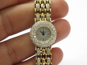 Alan Adler 18Kt Women's Diamond Quartz Watch Yellow Gold 6.00CT