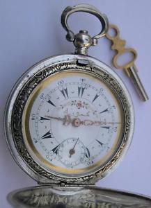 RARE+++ E.PRIOR LONDON SILVER KEY WIND POCKET WATCH OTTOMAN EMPIRE/ARABIC MARKET