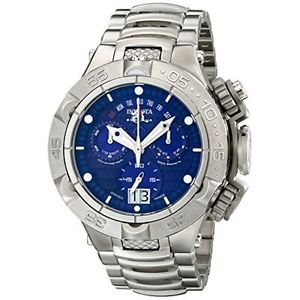 Invicta 17622 Mens Blue Dial Analog Quartz Watch with Stainless Steel Strap