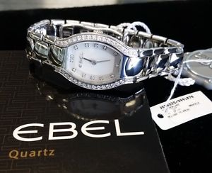 .57ct IF F/G EBEL Beluga Tonneau Ladies Diamond Timepiece w/ Guilloché MOP Dial