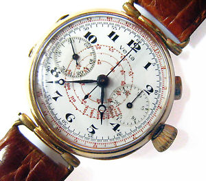 VETTA CHRONO GOLD 18K VINTAGE VALJOUX 22 GH ANNI '20