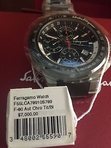 Salvatore Ferragamo Men's Watch F-80 F55FCLA78910S789 Titanium Ceramic $7000.