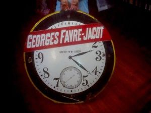 1900s GEORGES-FAVRE JACOT POCKET WATCH SWITZERLAND VINTAGE PORCELAIN ENAMEL SIGN