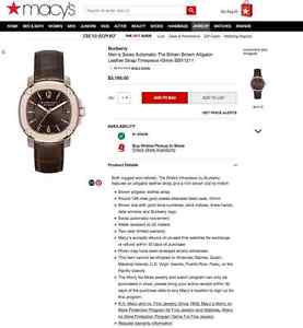 Burberry Men's Swiss Automatic Timepiece 43mm BBY1211