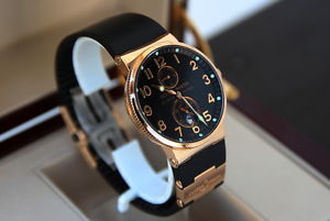 ULYSSE NARDIN MARINE CHRONOMETER 41MM SOLID 18K ROSE GOLD REF#266-66  BOX/PAPERS