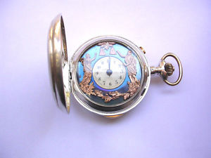 RARE MINUTE REPEATER CHRONOGRAPH EROTIC SCENE  FULL MOTION 57mm. DIAMETER