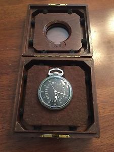 1941 Hamilton GCT 22j WWII 4992B Military Navy Pocket Watch Air Man 24 Wood Case