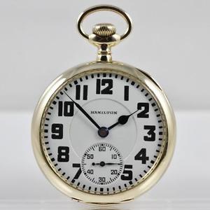 1930 HAMILTON 23 JEWEL 950 14K SOLID GOLD 16S RAILROAD POCKET WATCH
