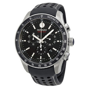 Movado Series 800 Quartz Chronograph Black Dial Men's Watch