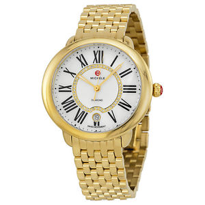 Michele Serein Mother of Pearl Dial Gold-tone Stainless Steel