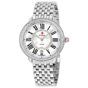Michele Serein Mother of Pearl Dial Stainless Steel Ladies Watch