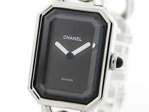 Polished CHANEL Premiere Size L Steel Quartz Ladies Watch H0452 (BF104732)